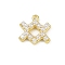Brass Charms, with ABS Plastic Imitation Pearl, Long-Lasting Plated, Cadmium Free & Lead Free, Rack Plating, Aquarius, Real 18K Gold Plated, 13x13x3.5mm, Hole: 1.2mm