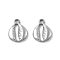 304 Stainless Steel Charms, Shell Charm, Anti-Tarnish, Stainless Steel Color, 9.5x7.5x1.5mm, Hole: 1.2mm