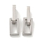 Non-Tarnish 304 Stainless Steel Pendants, Rectangle Charms, Stainless Steel Color, 22mm