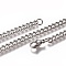 Non-Tarnish Men's Cuban Link Chain Necklaces, Fashionable 304 Stainless Steel Necklaces, with Lobster Claw Clasps, Stainless Steel Color, 23.82 inch(60.5cm), 4mm