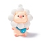 PVC Plastic Cartoon Pendants, for DIY Keychain Making, Pig Pattern, 48.5x40x26mm, Hole: 2.5mm