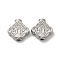 Non-Tarnish 304 Stainless Steel Beads, Rhombus Flower, Stainless Steel Color, 14.5x15x5mm, Hole: 2.4mm