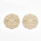 Brass Pendants, Etched Metal Embellishments, Flat Round, Light Gold, 30x0.3mm, Hole: 1.2mm