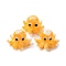 Handmade Lampwork Beads, with Enamel, Octopus, Orange, 13.5~15x20.5~24.5x21.5~24.5mm, Hole: 1.6~2mm