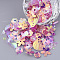 Ornament Accessories, PVC Plastic Paillette/Sequins Beads, Mixed Shapes, Camellia, 4~40x2.5~16x0.3~1.5mm, Hole: 1~1.6mm