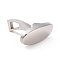 Non-Tarnish 304 Stainless Steel Cufflinks, Oval, Stainless Steel Color, 18x7x5mm, Hole: 5x3mm