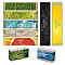 Natural Fragrance Material Theme Pattern Soap Paper Tag, Soap Wrappers, Rectangle, for Soap Packaging, Mixed Patterns, 50x210mm, 9 style, 10pcs/style, 90pcs/set