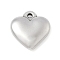304 Stainless Steel Heart Pendants, Anti-Tarnish, Stainless Steel Color, 17x16x5mm, Hole: 1.5mm