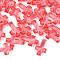 Transparent Acrylic Pendants, Faceted, Cross, Cerise, 16x10x4.5mm, Hole: 1.5mm, about 1455pcs/500g