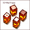 K9 Glass, Imitation Austrian Crystal Beads, Grade AAA, Faceted, Cube, Dark Orange, 4x4x4mm(size within the error range of 0.5~1mm), Hole: 0.7~0.9mm