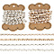 2Pcs 2 Colors Flower Iron Rhinestone Cup Chains, with Plastic Imitation Pearls, Costume Accessories, with Card Paper, Platinum & Light Gold, 1820x8x5mm