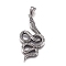 Fashionable Retro Halloween Jewelry 304 Stainless Steel Snake Pendants, Antique Silver, 51x26x4mm, Hole: 4x8mm
