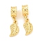 Rack Plating Alloy Leaf European Dangle Charms, Large Hole Pendants, Golden, 28mm, Hole: 4.5mm, leaf: 15.5x8x2.5mm