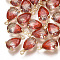 Glass Pendants, with Brass Findings, Faceted, teardrop, Golden, Colorful, 13x7x5mm, Hole: 1.2mm