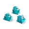 Handmade Lampwork Beads, Turtle, Dark Turquoise, 18.5~20x14.5~17.5x16.5mm, Hole: 1.8mm