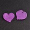 Transparent Acrylic Pendants, Frosted, Leaf, Violet, Dyed, about 16mm long, 15mm wide, 2mm thick, hole: 1.2mm, about 1650pcs/500g