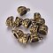 Tibetan Style Zinc Alloy Tube Bails, Loop Bails, Scarf Bail Beads, Cadmium Free & Nickel Free & Lead Free, Antique Bronze, 13.5x8x8.5mm, Hole: 2mm, Inner Diameter: 6mm, about 980pcs/1000g