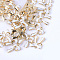 Bowknot Alloy Enamel Pendants, White, 19.5x17.5x3mm, Hole: 1.5mm