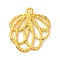 Rack Plating Alloy Pendants, Leaf, Golden, 27x23.5x2mm, Hole: 1.8mm