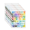 Vinyl Alphabet Number Self-Adhesive Waterproof Mail Box Stickers, Letter Number Decals for Indoor, Outdoor, Mailbox Decoration, Number 0~9 and Letter A~Z, Colorful, 211x174x0.2mm, Sticker: 5~25x4~13mm