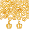 SUNNYCLUE 1 Box 100Pcs Crown Charms in Bulk King Charms King Crown Charms for Jewelry Making Crown Cabochons Flatback Crown Charms Bracelets Earrings Necklace Supplies Nail Art Adult DIY Craft 12mm