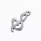 Tarnish Resistant 201 Stainless Steel Charms, Musical Note, Stainless Steel Color, 16x8x0.8mm, Hole: 1mm