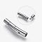 Tarnish Resistant 304 Stainless Steel Bayonet Clasps, Tube, Stainless Steel Color, 22.5x4x5mm, Hole: 3mm