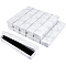 Cardboard Jewelry Boxes, with Sponge Pad Inside, Rectangle, for Anniversaries, Weddings, Birthdays, Marble Texture, WhiteSmoke, 8-1/4x1-3/4x1-1/8 inch(21x4.5x3cm)