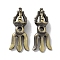 Tibetan Style Brass Beads, Cadmium Free & Lead Free, 3-Head Knife, Antique Bronze, 18.5x8.5x6mm, Hole: 1.8mm