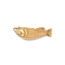 304 Stainless Steel Pendants, Fish Charms, Golden, 28x9.5x7.5mm, Hole: 1.2mm