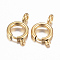 Ion Plating(IP) 304 Stainless Steel Spring Ring Clasps, Golden, 12x8x1.5mm, Hole: 2mm