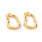 Brass Linking Rings, Cadmium Free & Nickel Free & Lead Free, Twist Teardrop, Real 18K Gold Plated, 20x15x3.5mm, Inner Diameter: 15x9mm