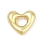 Brass Pendants, Heart Charms, Cadmium Free & Lead Free, Rack Plating, Long-Lasting Plated, Real 18K Gold Plated, 10x11x4mm, Hole: 3.8mm