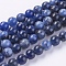 Natural Sodalite Beads Strands, Round, 6mm, Hole: 1mm, about 58~61pcs/strand, 15 inch