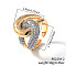 Elegant Double Circle Ring with Sparkling Zirconia, Perfect Gift for Her