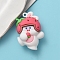 PVC Plastic Pendants, Rabbit, Crimson, 46x37mm