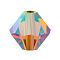 Preciosa® Crystal Beads, Czech Crystal, Bicone(451 69 302 Rondelle), 10070 20000 Topaz AB 2x, 6mm, Hole: 1mm