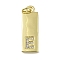 Brass Micro Pave Clear Cubic Zirconia Pendants, Cadmium Free & Nickel Free & Lead Free, Real 18K Gold Plated, Rectangle, Letter E, 23.5x7.5x2mm, Hole: 3mm