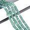 Dyed Natural White Jade Beads Strands, Rondelle, Light Sea Green, 6x2~3mm, Hole: 0.9mm, about 193~203pcs/strand, 15.16~15.94''(38.5~40.5cm)