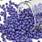 TOHO Round Seed Beads, Japanese Seed Beads, (408F) Cobalt Blue Opaque Rainbow Matte, 8/0, 3mm, Hole: 1mm, about 222pcs/10g