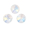 Glass Cabochons, Faceted, Cone, Clear AB, 10x5mm, 45pcs/set