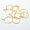 Brass Hoop Earrings, Golden, 20x1.2mm
