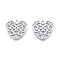 Non-Tarnish 201 Stainless Steel Pendant, Hollow Charms, Heart, Stainless Steel Color, 23x24.5x1.5mm, Hole: 1.5mm
