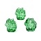 Glass Beads, Fox, Green, 20x19x15mm, Hole: 1.2mm