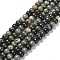 Natural Wood Lace Stone Beads Strands, Round, 8~8.5mm, Hole: 0.8~0.9mm, about 45~46pcs/strand, 14.80''~15.35''(37.6~39cm)