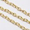 Aluminium Cable Chains, Unwelded, with Spool, Oval, Lead Free & Nickel Free, Golden, 5.8x3.8x1mm, about 164.04 Feet(50m)/roll