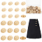 AHANDMAKER 32 Pcs Alloy Shank Button, Metal Flat Button, Gold Blazer Buttons, Sewing Button for Jacket Suit Woolen Coat Shirt Trousers Sewing DIY Crafts and Jewelry Making (25mm/30mm, Light Gold)