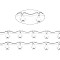 Tarnish Resistant Handmade 304 Stainless Steel Scalloped Bar Link Chains, Soldered, with Star Charms and Card Paper, Stainless Steel Color, Bar Link: 16x2x3mm, Star: 9x8x0.5mm, about 16.4 Feet(5m)/card