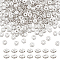 500Pcs Iron Rhinestone Spacer Beads, Grade B, Flat Round, Straight Edge, Silver, 6x3mm, Hole: 1.5mm