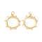 Rack Plating Brass Pendants, with Jump Ring, Cadmium Free & Lead Free, Long-Lasting Plated, Long-Lasting Plated, Round Ring, Real 18K Gold Plated, 19.5x19x3.5mm, Jump Ring: 5x1mm, Inner Diameter: 3mm